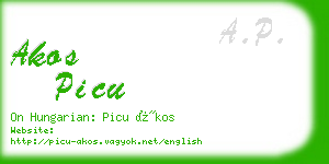 akos picu business card